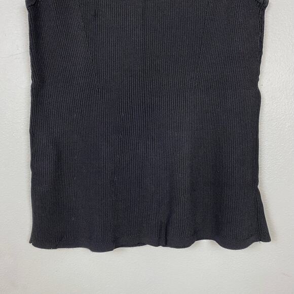 White House Black Market Ribbed Tank Top Fitted Keyhole Back‎ Size Medium - Picture 6 of 9